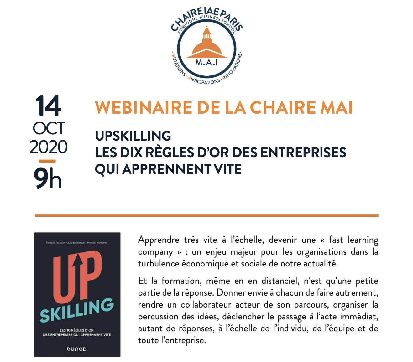 | RETOUR EN VIDÉO | « Upskilling – les dix règles d’or des entreprises qui apprennent vite »
